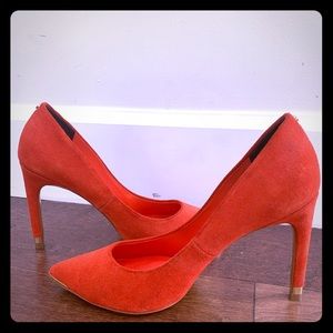 Ted Baker Red Suede Heels